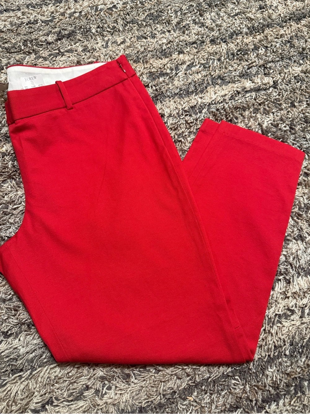 J. Crew Factory Red Cropped Ankle Pants Winnie Pant City Fit . - Picture 12 of 12